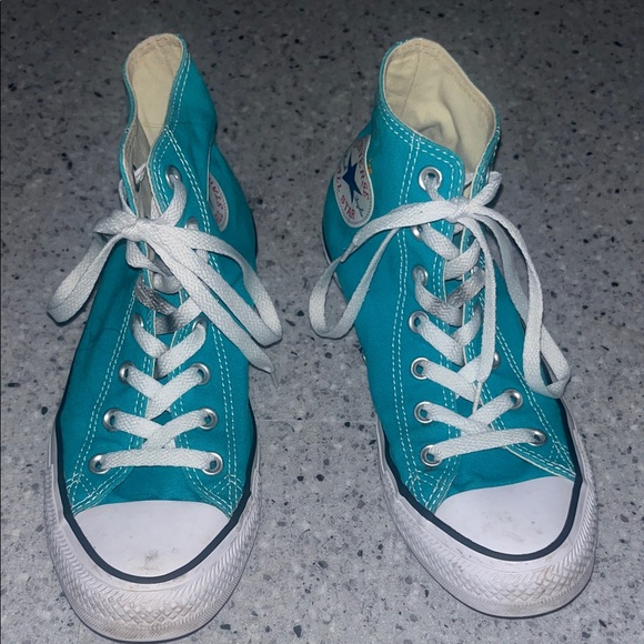 Converse Turquoise High-Top Sneakers - Picture 1 of 7